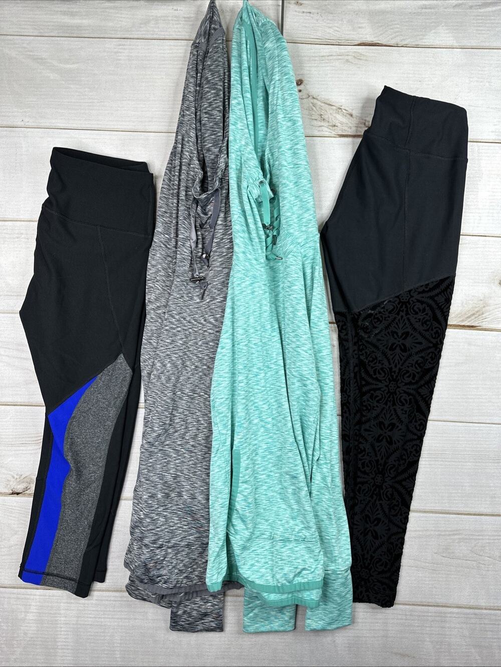 Lot of 4 by Reflex 90 Degree Womens M Cowl Neck Hoodies Leggings Velvet Athletic